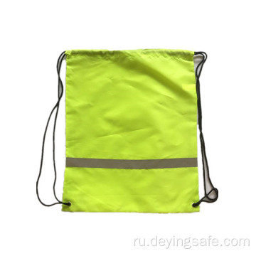 Сумка-рюкзак на шнурке со светоотражающей лентой